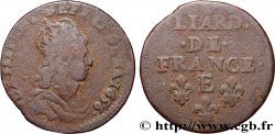 LOUIS XIV LE GRAND OU LE ROI SOLEIL Liard de cuivre, 2e type 1656 Meung-sur-Loire