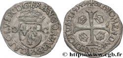 CHARLES X, CARDINAL OF BOURBON Douzain aux deux C, 1er type 1595 Dijon AU/AU