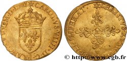 CHARLES IX Écu d or au soleil, 1er type 1562 Rouen TTB+