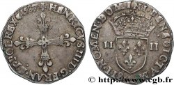 HENRI III Quart d écu, croix de face 1587 Paris