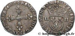 HENRY III Quart d écu, croix de face 1587 Paris