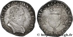 CHARLES IX. COINAGE AT THE NAME OF HENRY II Teston au buste lauré, 2e type 1561 Bayonne