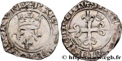 CHARLES, REGENCY - COINAGE WITH THE NAME OF CHARLES VI Gros dit  florette  n.d. Saint-Pourçain