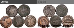 LOUIS XVI (MONARQUE CONSTITUTIONNEL)  2 sols dit  au faisceau , types divers, lot de 5 ex. n.d. Ateliers divers