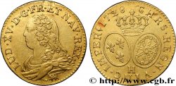LOUIS XV  THE WELL-BELOVED  Louis d or aux écus ovales, buste habillé 1728 La Rochelle