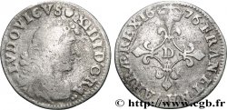 LOUIS XIV LE GRAND OU LE ROI SOLEIL Quatre sols à la croix formée de lis 1676 Vimy-en-Lyonnais (actuellement Neuville-sur-Saône)