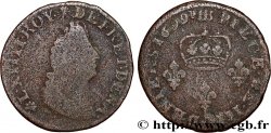 LOUIS XIV LE GRAND OU LE ROI SOLEIL IIII deniers 1708 Strasbourg