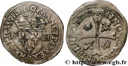 HENRI III Douzain aux deux H, 3e type 1588 Rouen TTB+