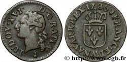 LOUIS XVI Liard dit &nbsp;à l&nbsp;écu&nbsp; 1786 Metz