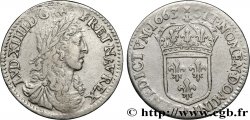 LOUIS XIV  THE SUN KING  Douzième d écu, portrait apollinien 1663 Paris
