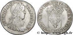 LOUIS XIV  THE SUN KING  Demi-écu, portrait à la mèche longue 1648 La Rochelle VF