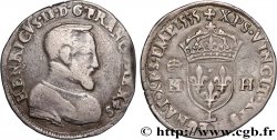 HENRY II Teston à la tête nue, 1er type 1555 Bayonne fSS/SS