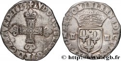 LOUIS XIII LE JUSTE Quart d&nbsp;écu, à la croix fleurdelisée, titulature côté croix 1615 Bayonne TB+