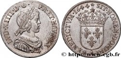 LOUIS XIV LE GRAND OU LE ROI SOLEIL Quart d écu, portrait à la mèche courte 1644 Paris, Monnaie de Matignon SUP