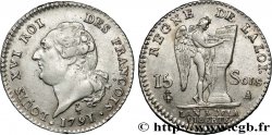 LOUIS XVI (MONARQUE CONSTITUTIONNEL)  15 sols dit &nbsp;au génie&nbsp;, type FRANÇOIS 1791 Paris