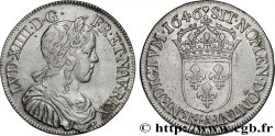 LOUIS XIV &nbsp;THE SUN KING&nbsp; Demi-écu, portrait à la mèche longue 1646 Paris AU