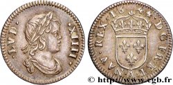 LOUIS XIV LE GRAND OU LE ROI SOLEIL Vingt-quatrième d écu à la mèche courte 1644 Paris, Monnaie du Louvre TTB+