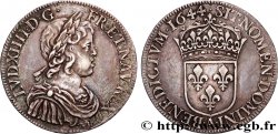LOUIS XIV LE GRAND OU LE ROI SOLEIL Demi-écu, portrait à la mèche courte 1644 Paris, Monnaie du Louvre TTB+