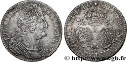 LOUIS XIV LE GRAND OU LE ROI SOLEIL Demi-écu aux trois couronnes 1710 Paris TTB/TTB+