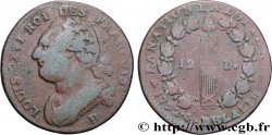 LOUIS XVI (MONARQUE CONSTITUTIONNEL)  12 deniers dit &nbsp;au faisceau&nbsp;, type FRANCOIS 1792 Lyon