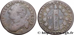 LOUIS XVI (MONARQUE CONSTITUTIONNEL)  12 deniers dit &nbsp;au faisceau&nbsp;, type FRANÇOIS 1792 Limoges