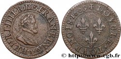 HENRI IV LE GRAND Double tournois, 2e type de Paris (légende française) 1609 Paris, Moulin des Étuves