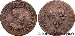LOUIS XIII LE JUSTE Double tournois, type 2 1615 Amiens