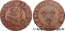 LOUIS XIII LE JUSTE Double tournois, type 6 de Paris 1629 Paris
