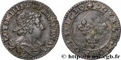 LOUIS XIII  Double tournois, type 7 1630 Paris
