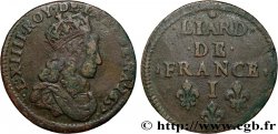 LOUIS XIV LE GRAND OU LE ROI SOLEIL Liard de cuivre, 2e type 1657 Limoges