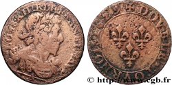 LOUIS XIII LE JUSTE Double tournois, type 7 1629 Paris