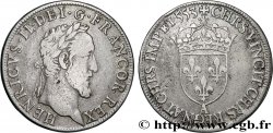 HENRI II Teston à la tête laurée, frappé au moulin 1553 Paris, Moulin des Étuves TB+