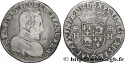 HENRI II Teston du Dauphiné à la tête nue 1558 Grenoble TB+