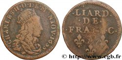 ARDENNES - PRINCIPAUTY OF ARCHES-CHARLEVILLE - CHARLES II OF GONZAGUE Liard, type 4 1655 Charleville
