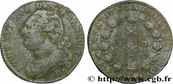 LOUIS XVI 12 deniers dit  au faisceau , type FRANCOIS 1792 Dijon