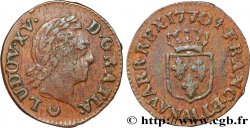 LOUIS XV  THE WELL-BELOVED  Liard dit  à la vieille tête  1770 Metz VF