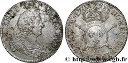 LOUIS XIV  THE SUN KING  Demi-écu aux insignes 1702 Paris XF