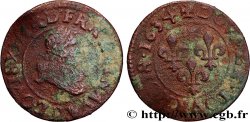 LOUIS XIII LE JUSTE Double tournois, type 8 1634 Lyon
