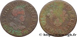 LOUIS XIII LE JUSTE Double tournois, type 2 1615 Amiens