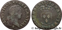 LOUIS XV DIT LE BIEN AIMÉ Liard au buste enfantin au buste du sixième d’écu de France 1721 Reims TB