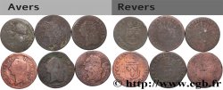 LOUIS XVI Sols dits  à l écu , lot de 6 ex. n.d. Ateliers divers