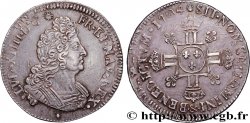LOUIS XIV LE GRAND OU LE ROI SOLEIL Demi-écu aux huit L, 2e type 1704 Aix-en-Provence SUP