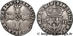 HENRI IV LE GRAND Quart d écu, croix feuillue de face 1605 Bayonne