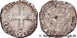 HENRY III Huitième d écu, croix de face 1585 Nantes