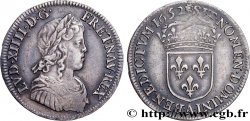 LOUIS XIV  THE SUN KING  Quart d écu, portait à la mèche longue 1652 Paris AU