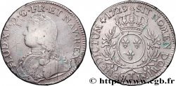 LOUIS XV THE BELOVED Écu dit “aux branches d olivier” 1729 Nantes