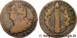 LOUIS XVI (MONARQUE CONSTITUTIONNEL)  2 sols dit  au faisceau , type FRANÇOIS 1792 Paris