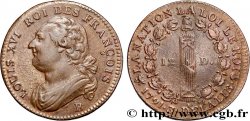 LOUIS XVI (MONARQUE CONSTITUTIONNEL)  12 deniers dit  au faisceau , type FRANÇOIS 1791 Rouen TTB+/TTB