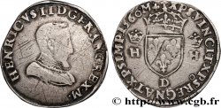 FRANÇOIS II. MONNAYAGE AU NOM D HENRI II Demi-teston à la tête nue, 1er type 1560 Lyon