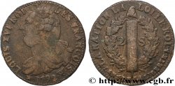LOUIS XVI (MONARQUE CONSTITUTIONNEL)  2 sols dit  au faisceau , type FRANCOIS 1792 Arras